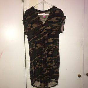 CAMO MIDI DRESS